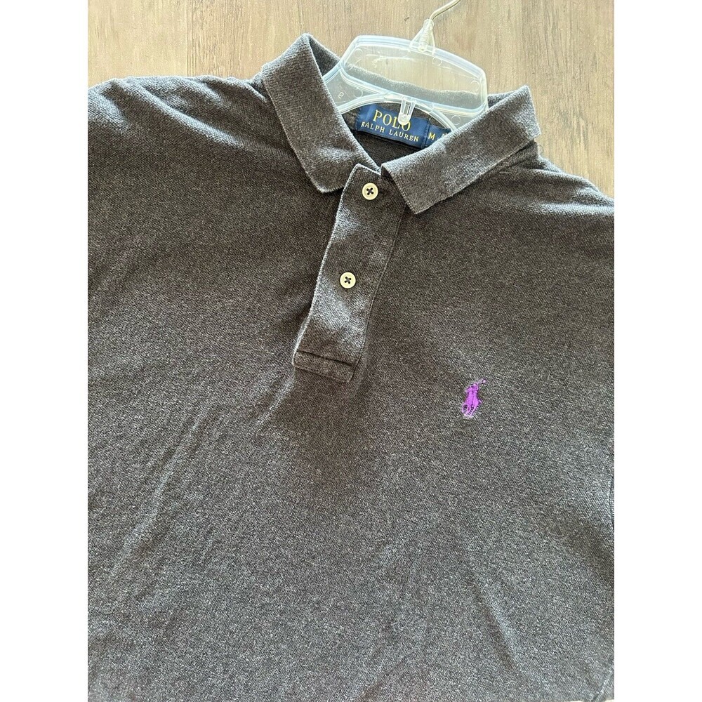 Polo Ralph Lauren Short Sleeve Dark Grey Size Mens Medium Cotton